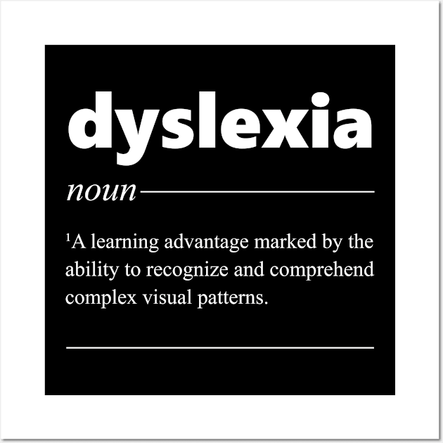 Dyslexia Definition Sarcastic Gift for Dyslexic Wall Art by magazin